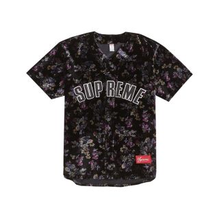 シュプリーム(Supreme)のSupreme Floral Velour Baseball Jersey L(シャツ/ブラウス(半袖/袖なし))