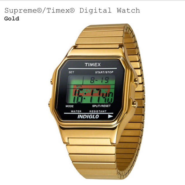 Supreme Timex Digital Watch GOLD 新品未使用