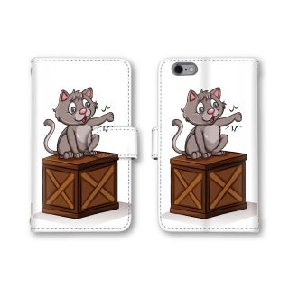 ネコ CAT 手帳型ケース 可愛い デザイン スマホケース 送料無料 ねこ  (スマホケース)