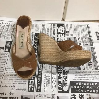 ジミーチュウ(JIMMY CHOO)のジミーチュウ サンダル　パイソン　ブラウン　茶色　夏サンダル(サンダル)