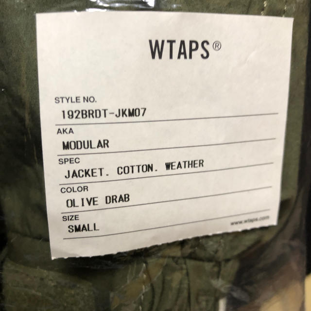 WTAPS 19AW MODULAR JACKET サイズS カラーOD 新品 代引送料無料 musi