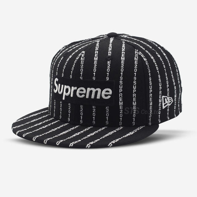 supreme  text stripe NEW ERA 1/2