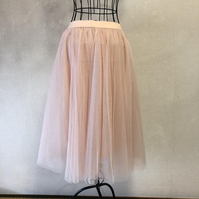 Haute Mode ベビーピンク チュールスカート Lサイズ タグ付き レディースのスカート(ひざ丈スカート)の商品写真