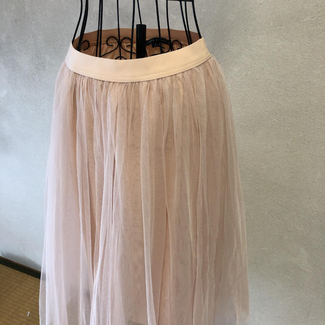 Haute Mode ベビーピンク チュールスカート Lサイズ タグ付き レディースのスカート(ひざ丈スカート)の商品写真
