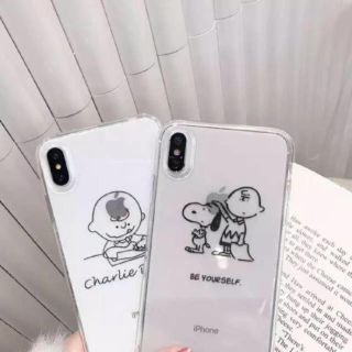 スヌーピー(SNOOPY)のiPhoneXR スヌーピー  チャーリーブラウン ケース カバー(iPhoneケース)