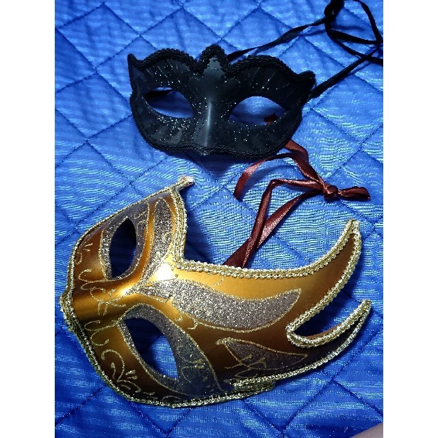 ハロウィン 仮面 ヴェネチアマスク  Halloween 3点セット エンタメ/ホビーのコスプレ(小道具)の商品写真