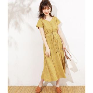 ナチュラルクチュール(natural couture)のnatural couture 前後2WAYカシュクールプリーツワンピース(ロングワンピース/マキシワンピース)