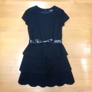 ジルスチュアート(JILLSTUART)の【新品】JILLSTUARTコレクション 3段スカラップ 上質ワンピース シルク(ミニワンピース)