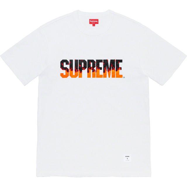 Tシャツ/カットソー(半袖/袖なし)【新品未使用】Supreme Flame S/S Top White L