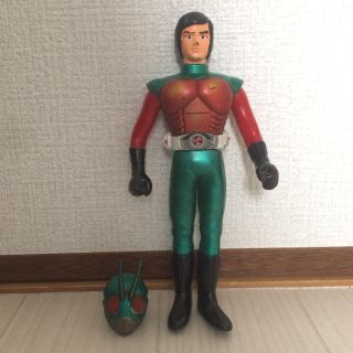 当時品☆ ポピー スカイライダー ソフビ フィギュア 仮面ライダーの