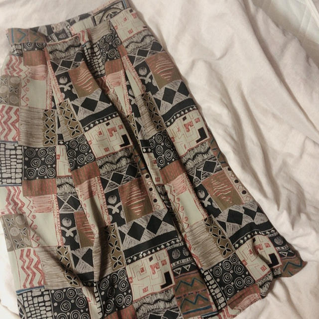 古着 総柄 スカート レディースのスカート(ロングスカート)の商品写真