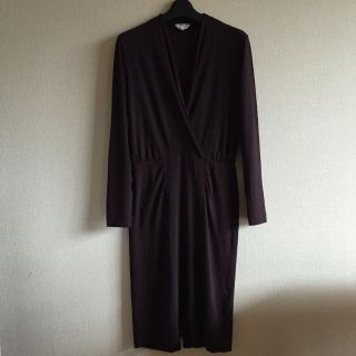 マックスマーラ(Max Mara)のMAXMARA♡紫色のエレガントワンピ(ひざ丈ワンピース)