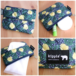 新品タグ付き NIMES × kippis 巾着バッグ サルミアッキ柄 日本製