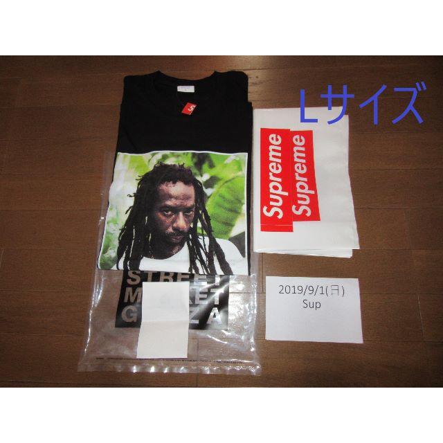 付属L 新品 19SS Supreme Buju Banton Tee 黒 レシート