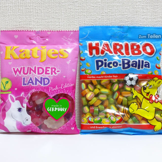 カルディ(KALDI)の【カッチェス + ハリボー】海外 ドイツ グミ お菓子 可愛い 2個セット(菓子/デザート)