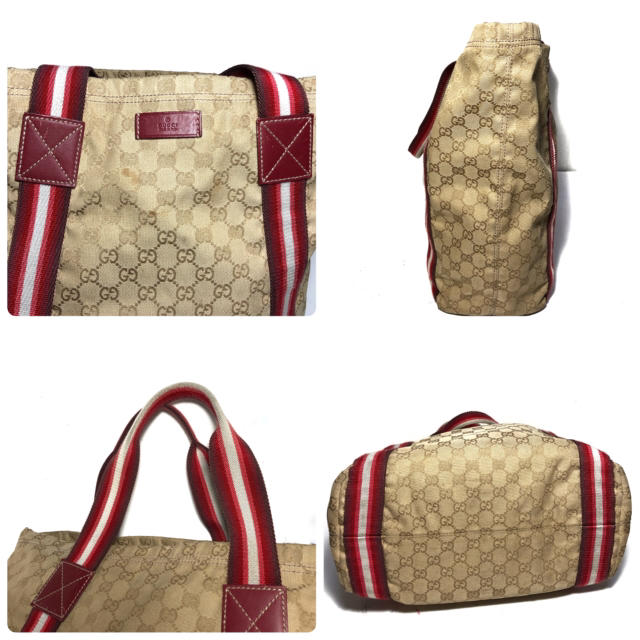 Gucci(グッチ)の【レアカラー⭐️コスパ】 グッチ シェリーライン トートバッグ ハンドバッグ レディースのバッグ(トートバッグ)の商品写真