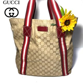 グッチ(Gucci)の【レアカラー⭐️コスパ】 グッチ シェリーライン トートバッグ ハンドバッグ(トートバッグ)