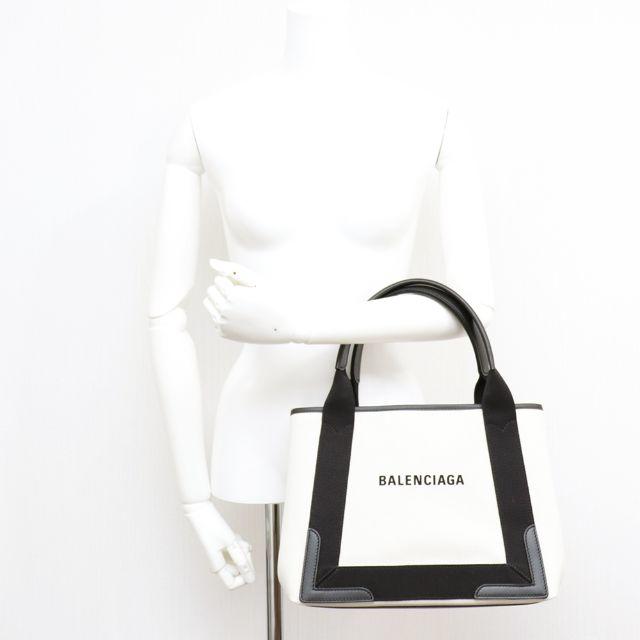 未使用品】 Balenciaga 新品 バレンシアガ トートバッグ ネイビーカバ S キャンバス バッグ ブラック トートバッグ 
