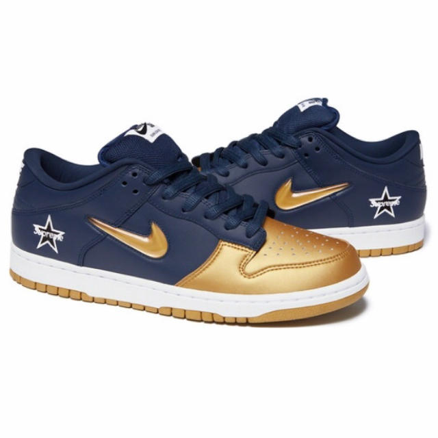 靴/シューズ26cm Supreme Nike SB Dunk Low Navy 国内正規品