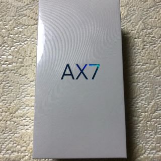 OPPO AX7 新品未使用SIMフリー ブルー 端末購入証明書付き の通販 by ...