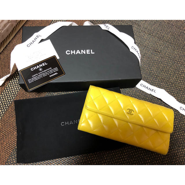 CHANEL - CHANEL マトラッセ長財布 黄色の通販 by Yみみ's shop