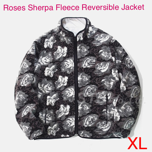 Roses Sherpa Fleece Reversible Jacket XL