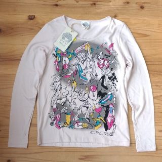 スカラー(ScoLar)の新品タグ付き ScoLar 長袖 Tシャツ トップス sizeM ピンク(Tシャツ(長袖/七分))