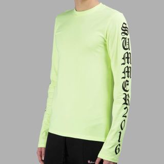 バレンシアガ(Balenciaga)のvetements グリーン ロングスリーブ 袖ロゴ(Tシャツ(長袖/七分))