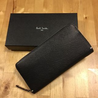 ポールスミス(Paul Smith)のrrr様専用 元箱入 未使用 ポールスミス黒 ラウンドジップマルチストライプ(長財布)