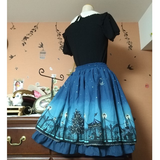 axes femme(アクシーズファム)の美品 ロマンティック星空スカート レディースのスカート(ひざ丈スカート)の商品写真