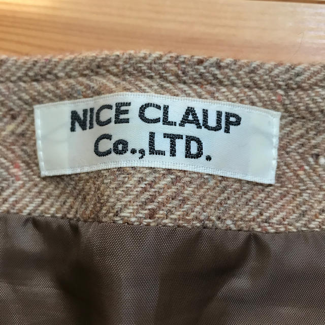 NICE CLAUP(ナイスクラップ)のNICE CLAUP ツイード スカート Aライン 秋冬 レディースのワンピース(ひざ丈ワンピース)の商品写真