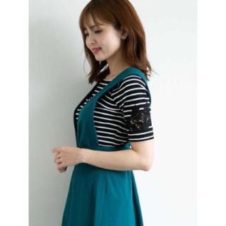 プロポーションボディドレッシング(PROPORTION BODY DRESSING)のプロポーションボディドレッシング 袖レースボーダーTシャツ(Tシャツ(半袖/袖なし))