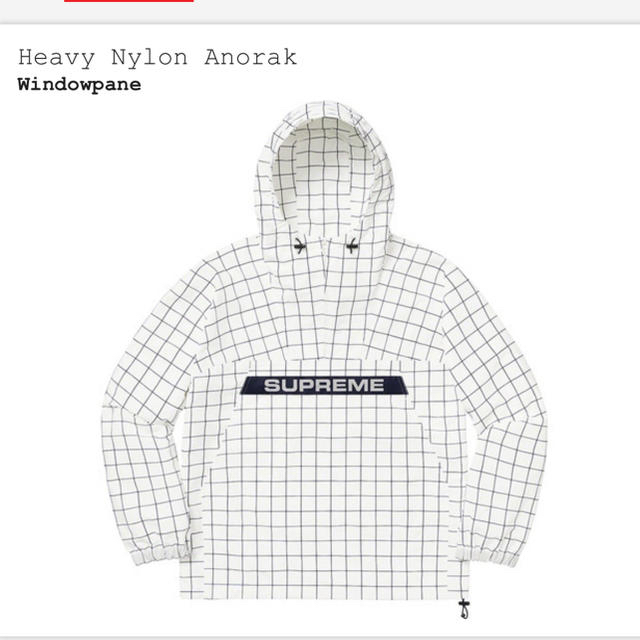 ナイロンジャケットsupreme Heavy Nylon Anorak Windowpane  S