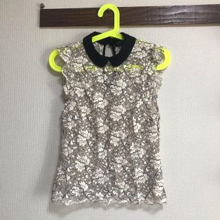 ザラ(ZARA)の美品！！花柄レースのトップス(カットソー(半袖/袖なし))