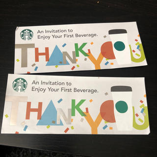 スターバックスコーヒー(Starbucks Coffee)のSTARBUCKS Thank youチケット(フード/ドリンク券)