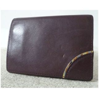 ポールスミス(Paul Smith)のポールスミス　ダークブラウン　マルチストライプ　定期入れ　二つ折りパスケース(名刺入れ/定期入れ)
