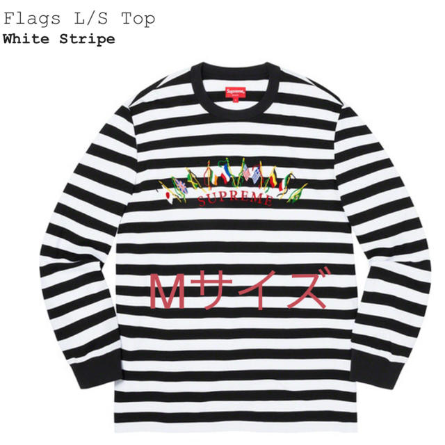 新品・未使用】supreme Flags L/S Top M - Tシャツ/カットソー(七分/長袖)