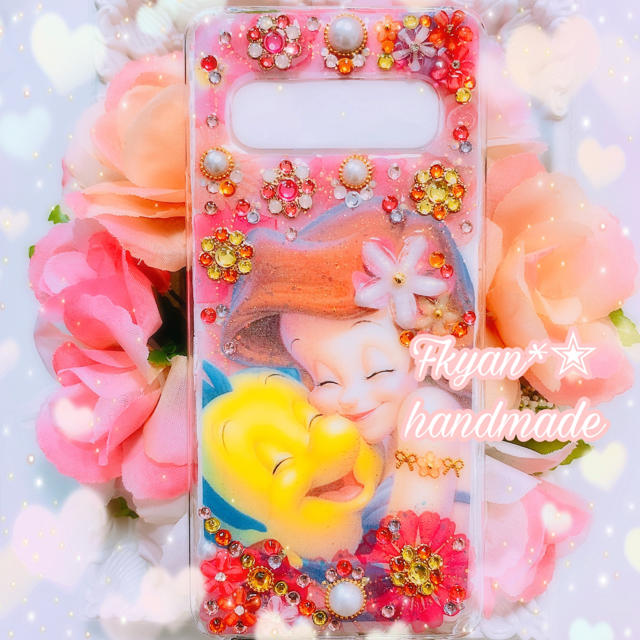 IPhoneケース ハンドメイド ディズニー アリエル プリンセス スマホ+ IPhoneケース ハンドメイド ディズニー アリエル プリンセス スマホ+