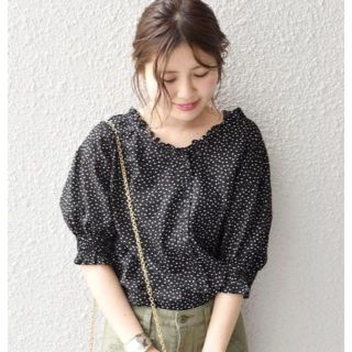 シップスフォーウィメン(SHIPS for women)の新品★SHIPS Khaju 2WAYドットブラウス 今季 19SS(シャツ/ブラウス(半袖/袖なし))