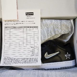 シュプリーム(Supreme)の26 Supreme Nike SB DUNK LOW black Silver(スニーカー)