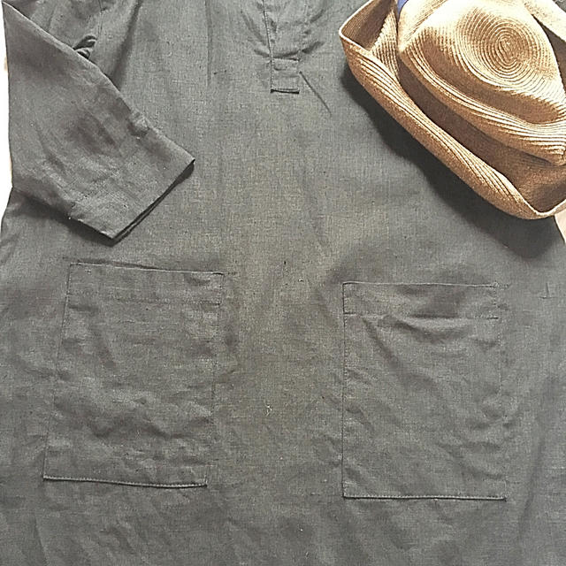 fog linen work(フォグリネンワーク)のお値下げ☆試着のみ☆フォグリネンワーク＊リネンワンピース レディースのワンピース(ロングワンピース/マキシワンピース)の商品写真