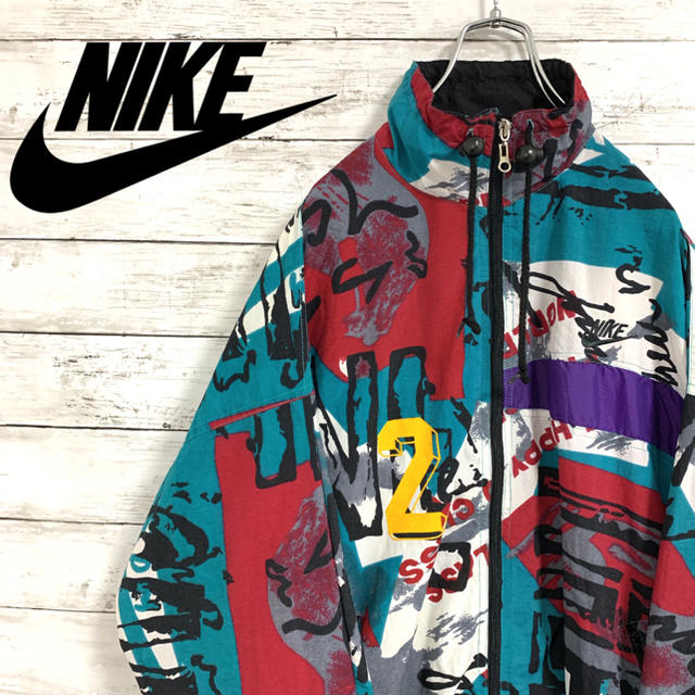 NIKE - 激レア 古着 90s ナイキ NIKE ナイロンジャケット 総柄 銀タグ ...