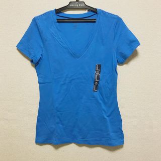 ギャップ(GAP)のGAP ギャップ 青 ブルー シンプル ストレッチ Ｔシャツ(Tシャツ(半袖/袖なし))