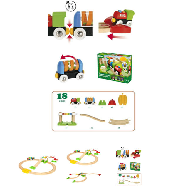 BRIO(ブリオ)のBRIO マイファーストレールウェイビギナーパック 木製レールセット キッズ/ベビー/マタニティのおもちゃ(電車のおもちゃ/車)の商品写真