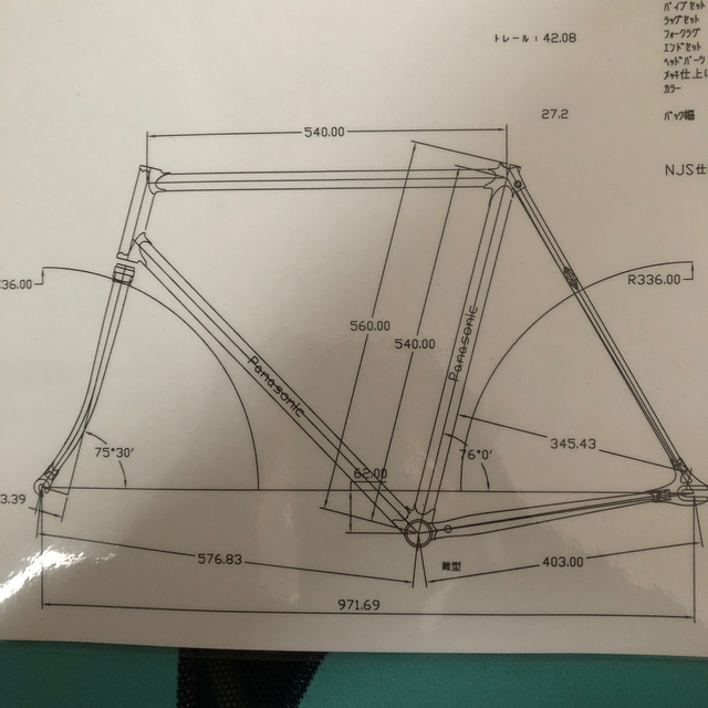 Panasonic(パナソニック)の自転車 パナソニック ピストフレーム 1度のみ使用 NJS スポーツ/アウトドアの自転車(自転車本体)の商品写真