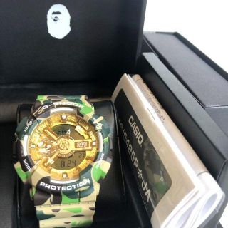 アベイシングエイプ(A BATHING APE)の未使用品★保証書付★GA-110 エイプ ベイプ Gショック 25周年 時計(腕時計(アナログ))