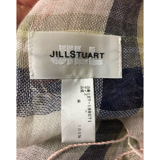 JILL by JILLSTUART(ジルバイジルスチュアート)の【専用】ジル バイ ジルスチュアート リネンチェックストール レディースのファッション小物(ストール/パシュミナ)の商品写真