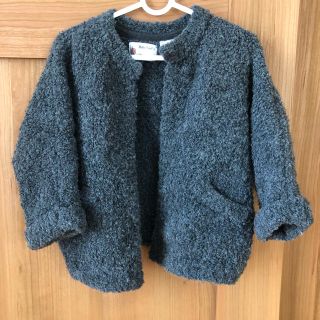 ザラキッズ(ZARA KIDS)のAMAMI様☆専用　ZARA☆グレーカーディガンコート 86CM(ジャケット/コート)