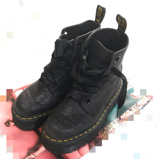 Dr. Martens ブーツ MOLLY LOLITA リボンブ グリッター