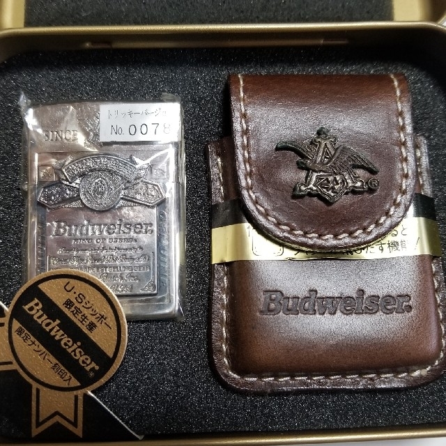 ZIPPO バドワイザー限定品　シリアルナンバー入タバコグッズ